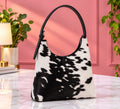 Black and White Hair-On Cowhide Tote Bag – Western Leather Handbag