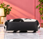 Black and White Hair-On Cowhide Tote Bag – Western Leather Handbag