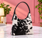 Black and White Hair-On Cowhide Tote Bag – Western Leather Handbag