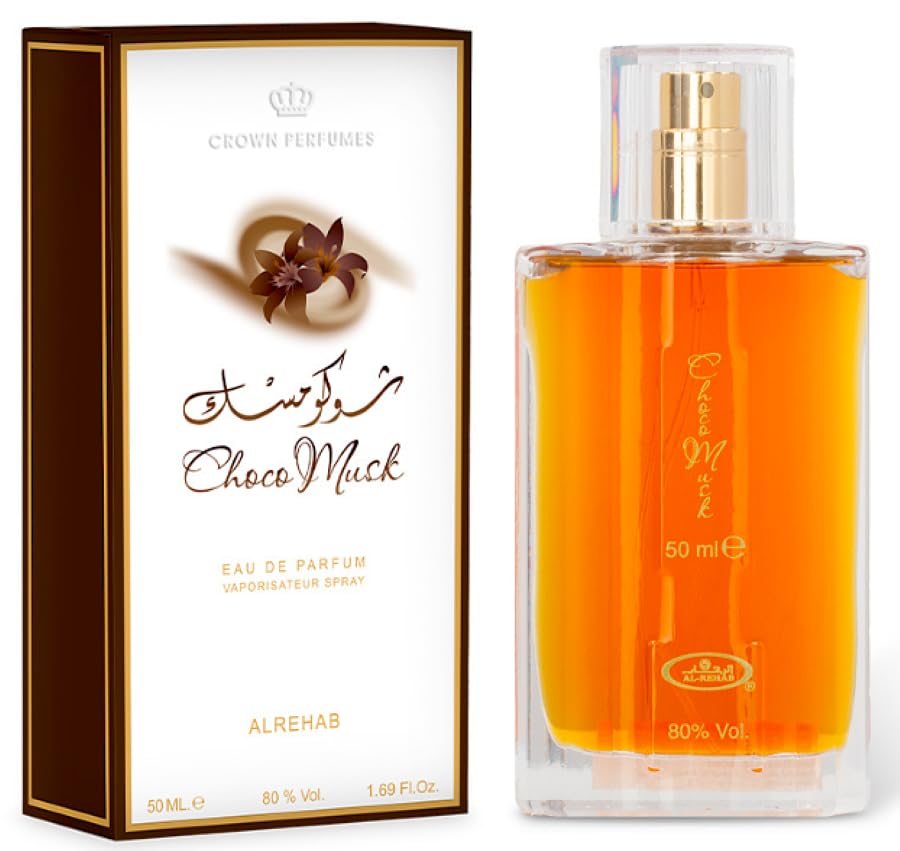 Al-Rehab Choco Musk Eau de Parfum Spray for Women, 1.65 oz/50 ml