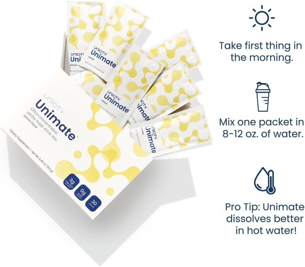 Unicity Unimate Anti-Aging Lemon Powder, 1 Count