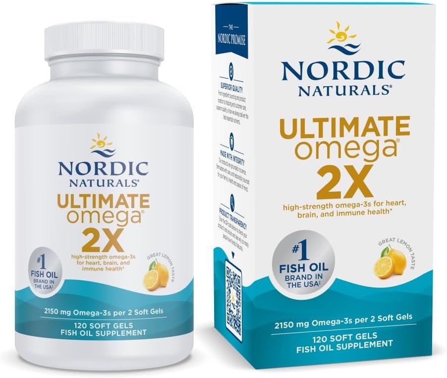 Nordic Naturals Ultimate Omega 2X - Extra Omega-3S Support Heart, Brain, And Immune Health, 120 Soft Gels