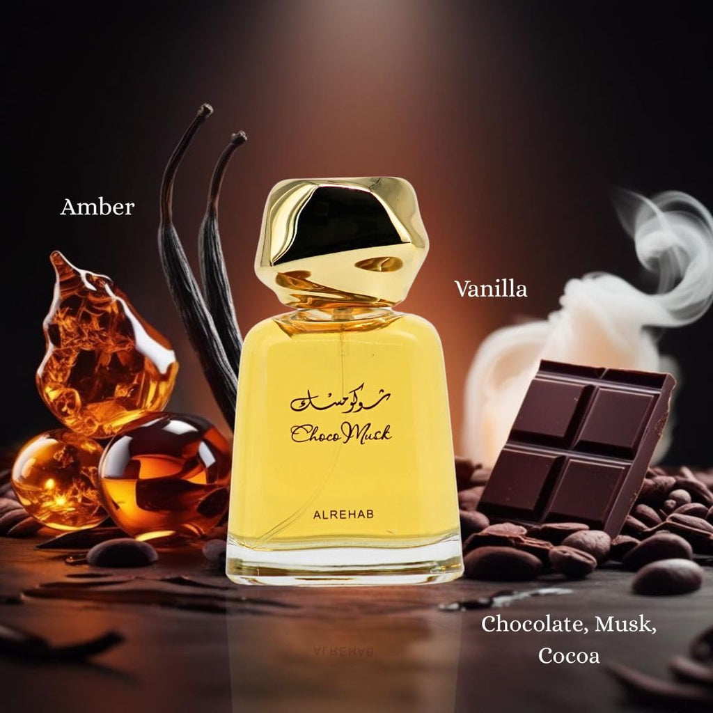Al-Rehab Choco Musk Eau de Parfum Spray for Women, 1.65 oz/50 ml