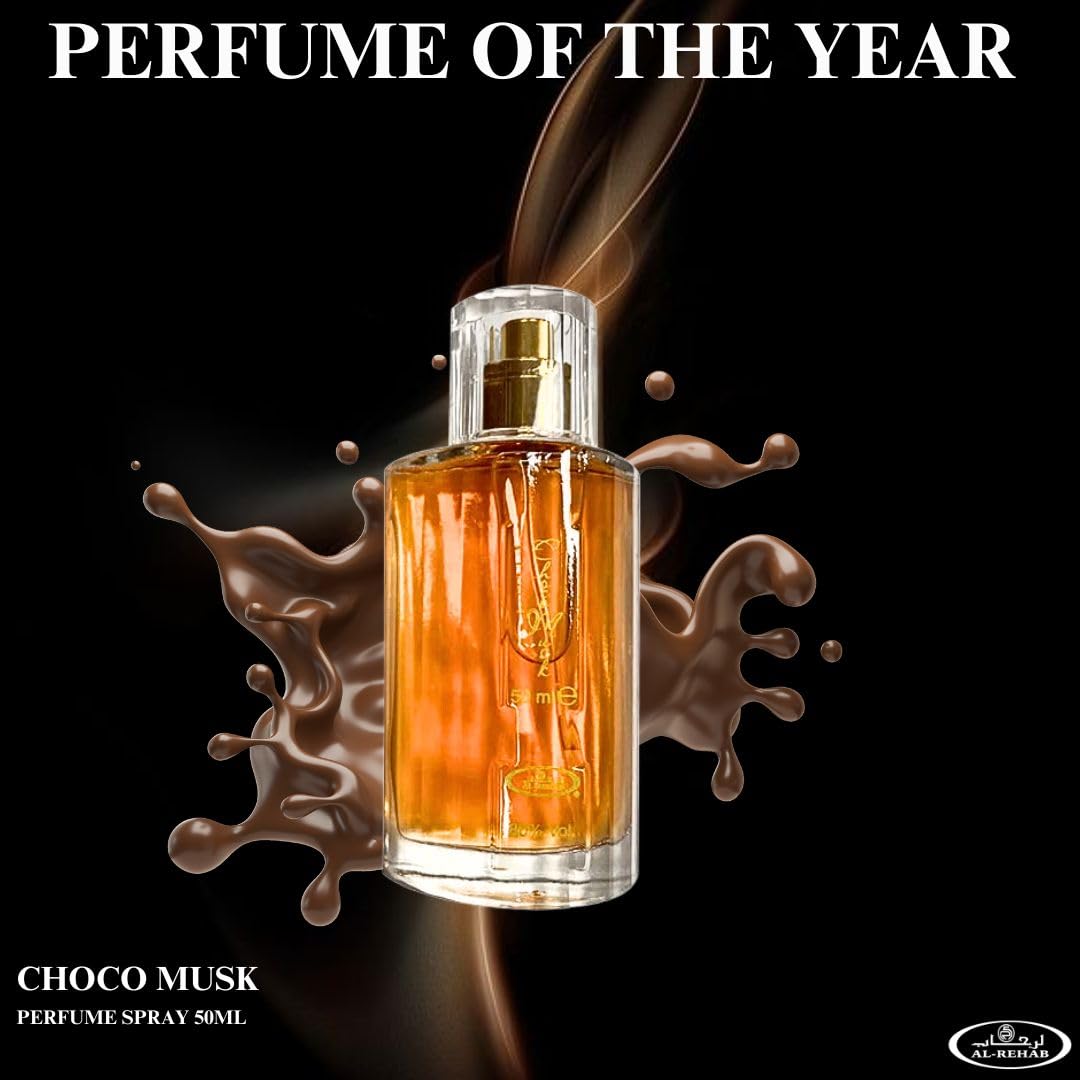 Al-Rehab Choco Musk Eau de Parfum Spray for Women, 1.65 oz/50 ml