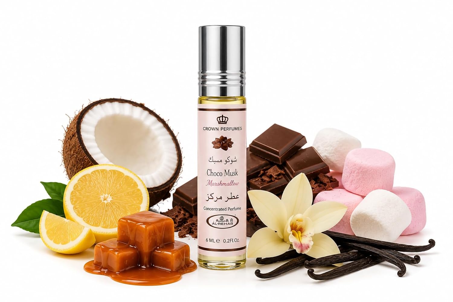 Al-Rehab Choco Musk Eau de Parfum Spray for Women, 1.65 oz/50 ml