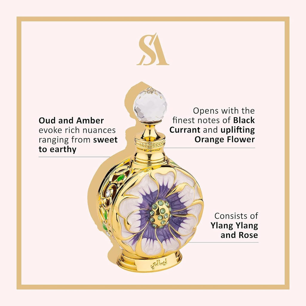 Swiss Arabian Layali Rouge - Luxury Products From Dubai - Long Lasting Personal Perfume Oil Fragrance - A Seductive Signature Aroma - 0.5 Oz