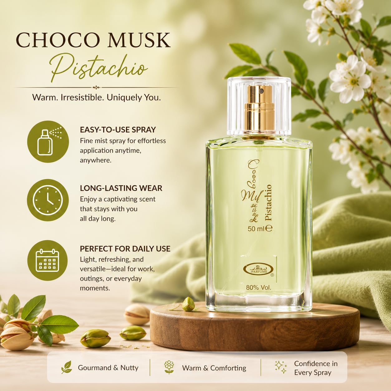 Al-Rehab Choco Musk Eau de Parfum Spray for Women, 1.65 oz/50 ml