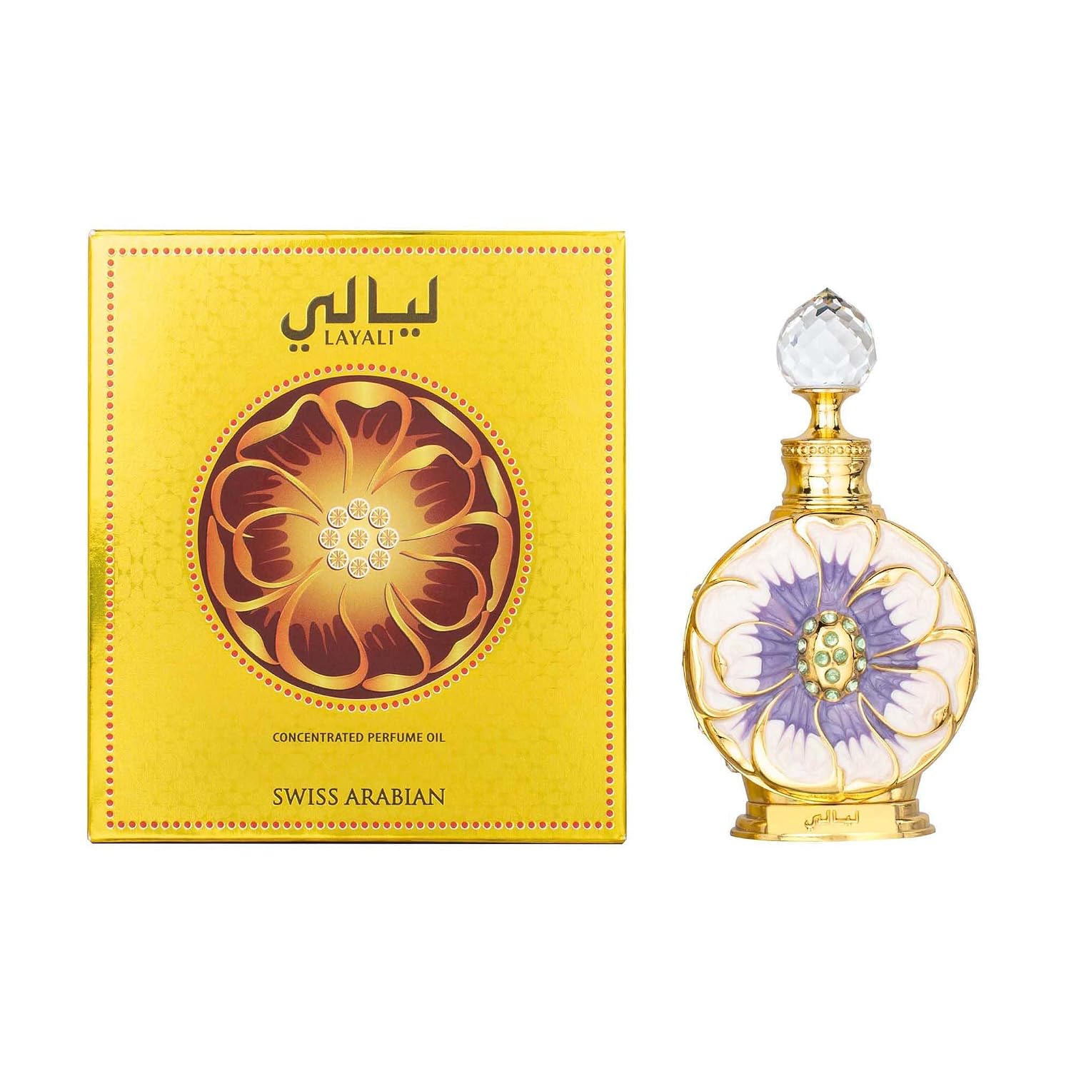 Swiss Arabian Layali Rouge - Luxury Products From Dubai - Long Lasting Personal Perfume Oil Fragrance - A Seductive Signature Aroma - 0.5 Oz