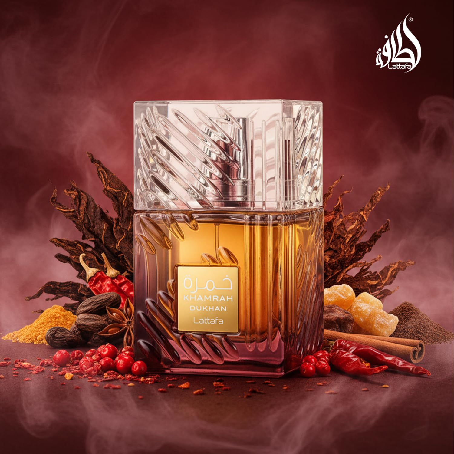 Lattafa Khamrah - Vanilla, Warm Spicy, Amber, Cinnamon - Eau de Parfum Long-Lasting Fragrance for Unisex, 3.40 Ounce / 100 ml