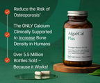 ALGAECAL Plus Calcium Supplement for Bone Density, with D3 K2, 120 Caps