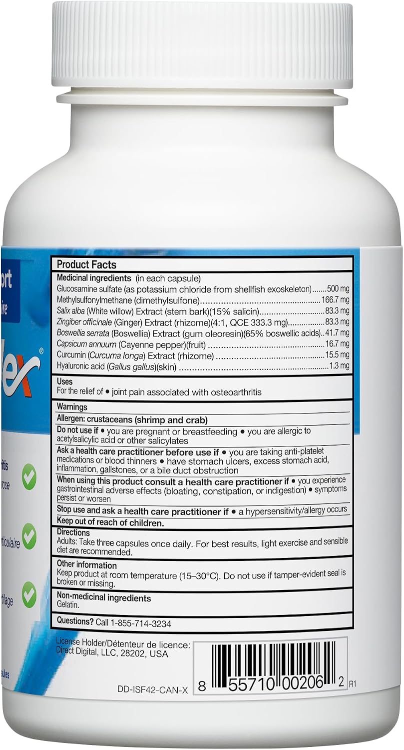 Instaflex Joint Support - Glucosamine, MSM, White Willow, Turmeric, Ginger, Cayenne, Hyaluronic Acid - 42 Capsules