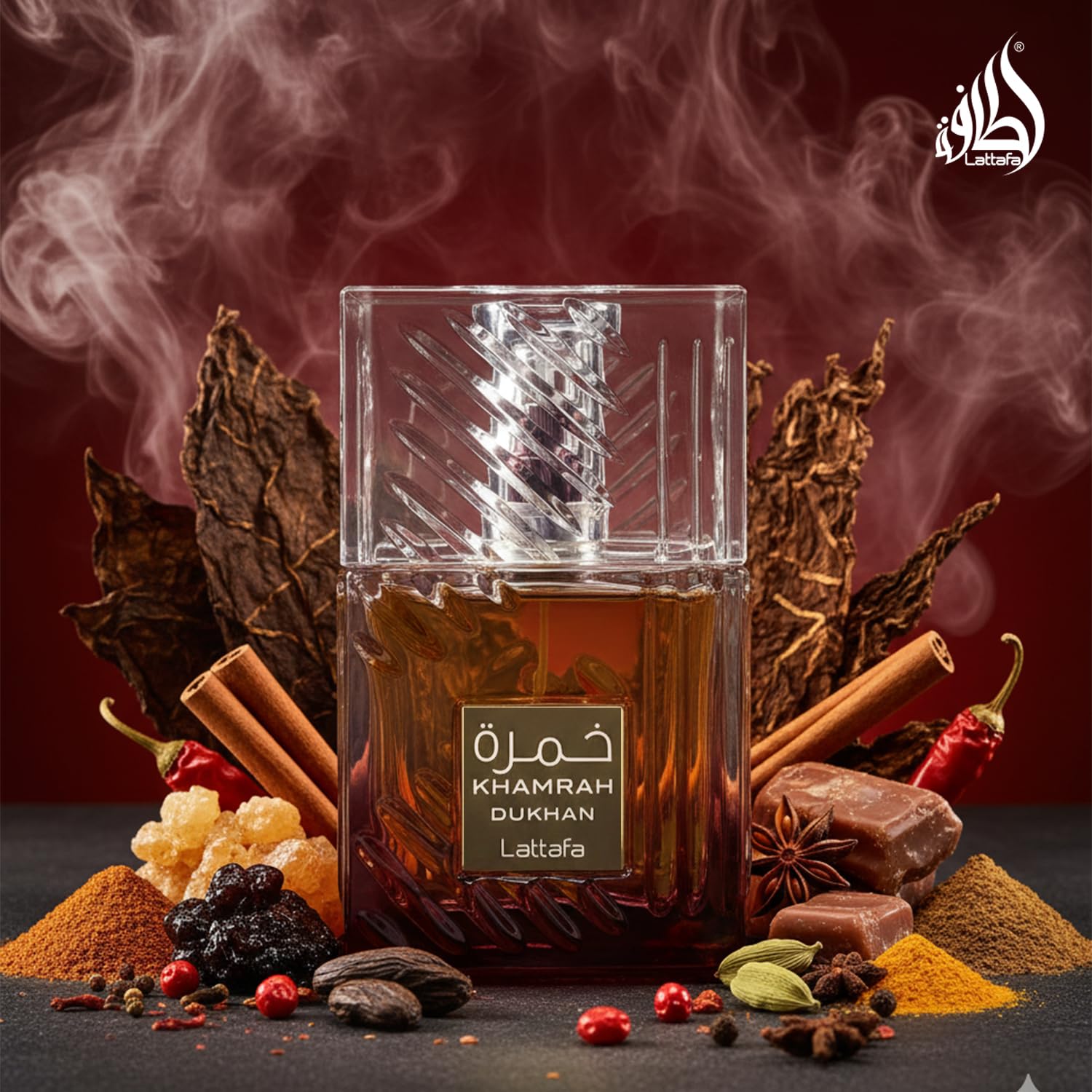 Lattafa Khamrah - Vanilla, Warm Spicy, Amber, Cinnamon - Eau de Parfum Long-Lasting Fragrance for Unisex, 3.40 Ounce / 100 ml