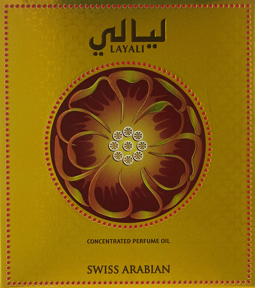 Swiss Arabian Layali Rouge - Luxury Products From Dubai - Long Lasting Personal Perfume Oil Fragrance - A Seductive Signature Aroma - 0.5 Oz