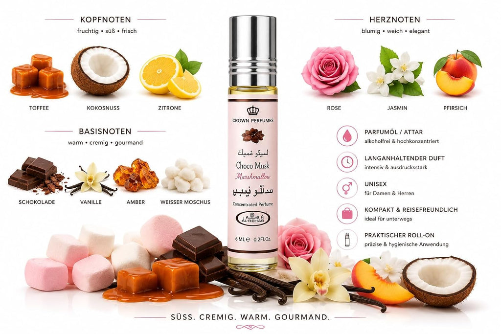 Al-Rehab Choco Musk Eau de Parfum Spray for Women, 1.65 oz/50 ml