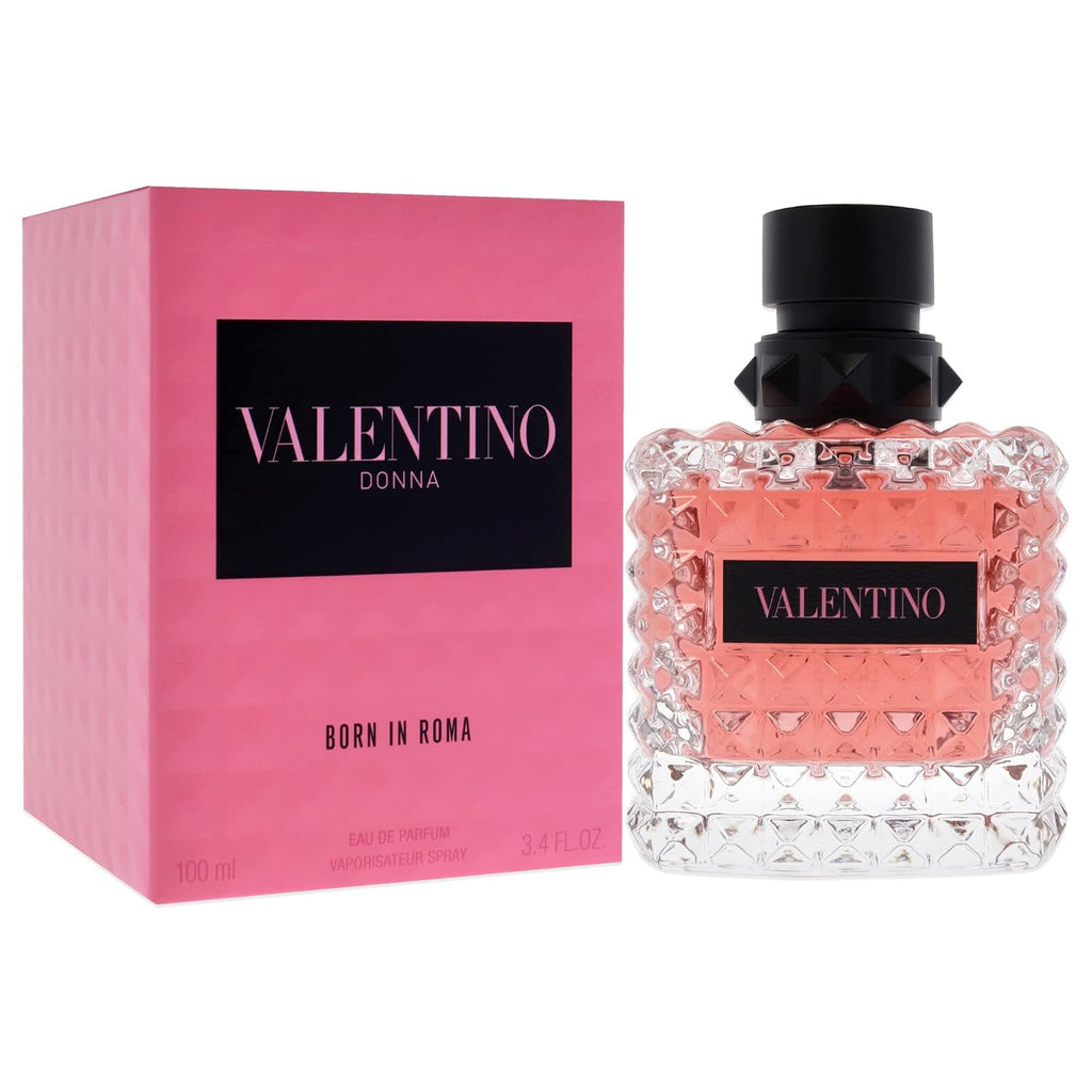 Valentino Donna Born In Roma EDP Spray Women 3.4 oz | Floral ambery woody scents with notes of Jasmine &Cashmeran&Vanilla, Long-lasting perfumes for...