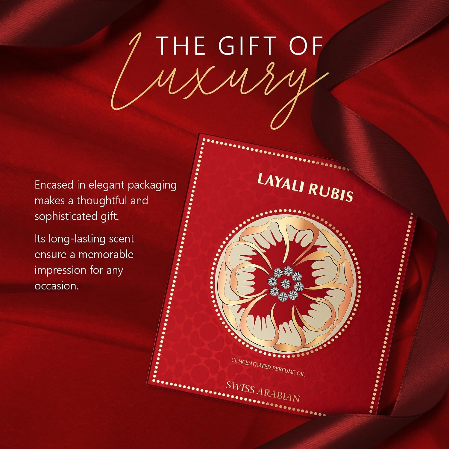 Swiss Arabian Layali Rouge - Luxury Products From Dubai - Long Lasting Personal Perfume Oil Fragrance - A Seductive Signature Aroma - 0.5 Oz