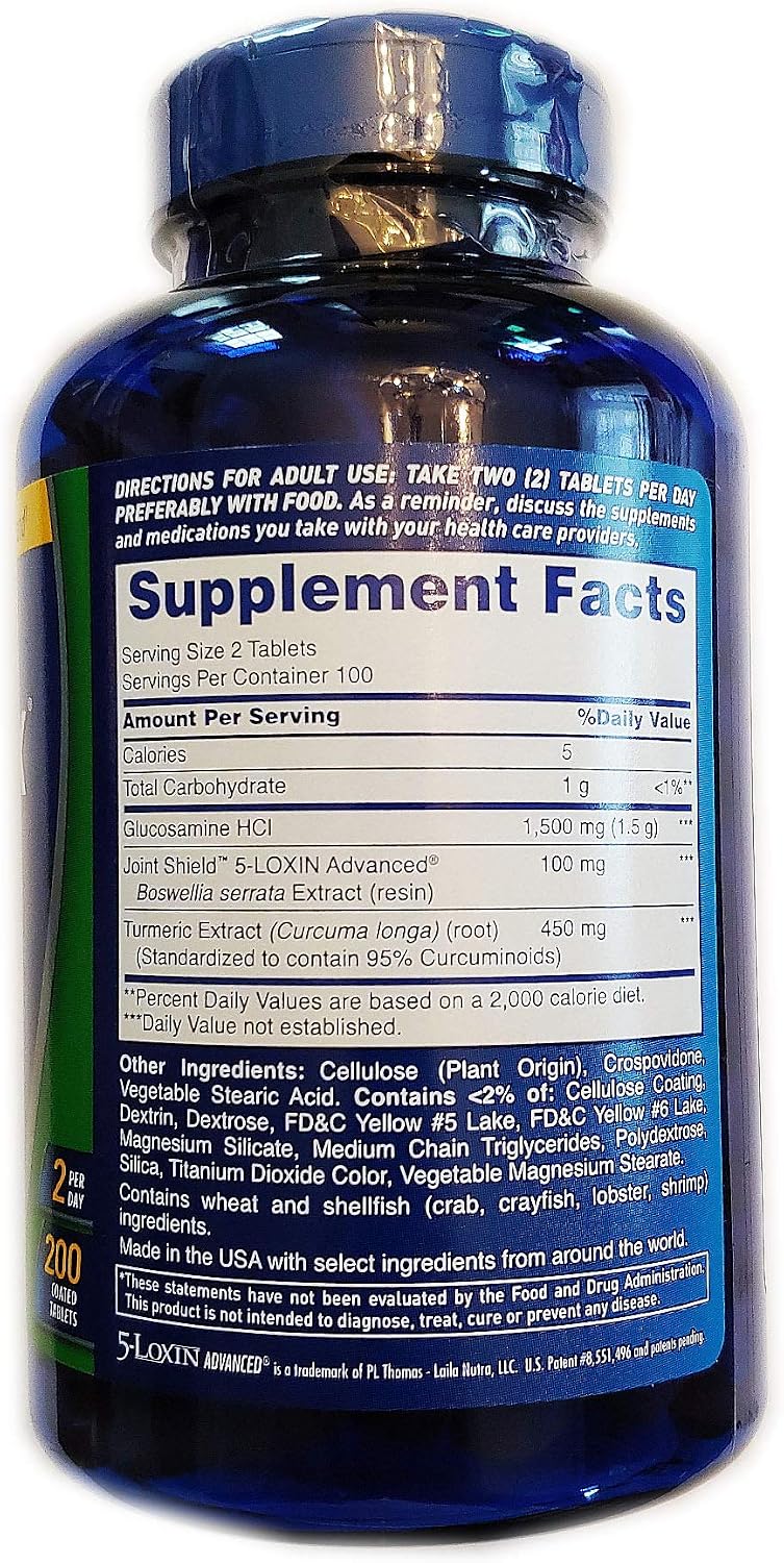 Osteo Bi-Flex, Triple Strength + Turmeric, 200 Tablets, with Glucosamine HCI and Turmeric Curcumin, Joint Supplement for Men and Women