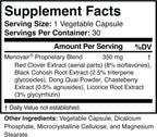 Menovair Natural Menopause Support Supplement for Women, Vegan, Gluten-Free