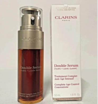 Clarins Double Serum Complete Age Defying Concentrate 1.6oz – Hydric + Lipidic NEW