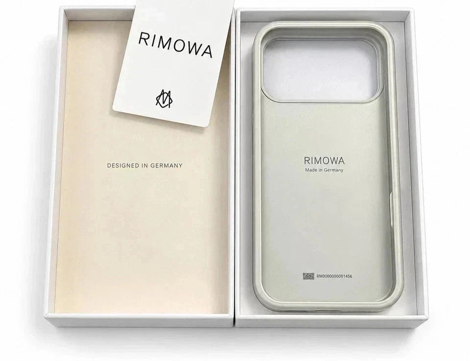 RIMOWA iPhone 17 Pro Max Case – Silver Aluminum – New - Royal Scent Shop