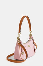 New Coach CEA20 Gold Powder Pink Teri Shoulder Bag Signature with Charms Outlet