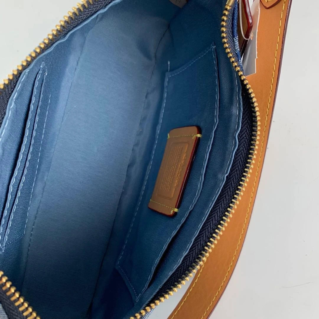 Coach CAF82 Denim/Natural Teri Shoulder Signature Denim Outlet Products