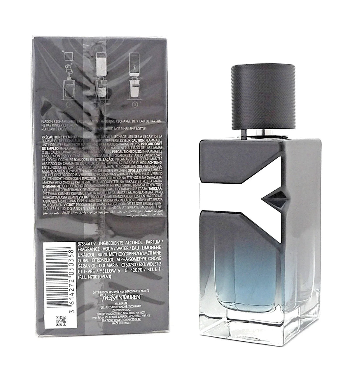 Yves Saint Laurent Y Eau de Parfum Refillable Spray – 3.3 FL OZ / 100 mL – New &amp; Sealed