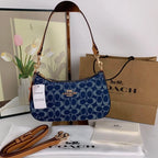 Coach Teri Shoulder Bag CAF82 – Signature Denim / Natural – Outlet