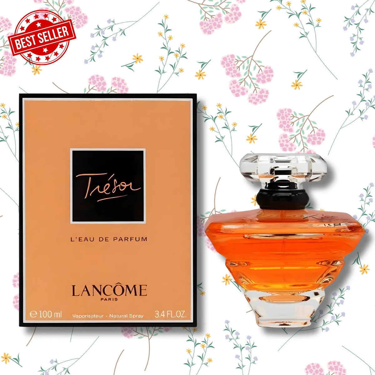 Tresor by Lancome L'Eau De Parfum Spray for Women 3.4oz New Sealed In Box